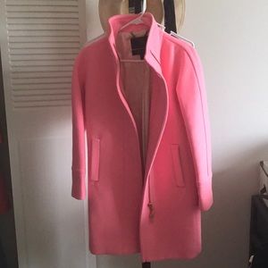 Pink Jcrew stadium cloth coat size 000